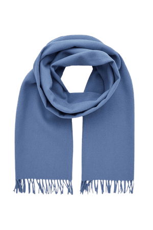 WOOL-CASHMERE SCARF - Blue - Cashmere - COS US