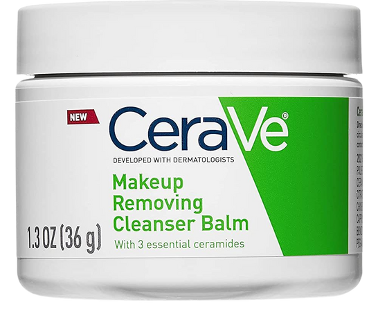 Amazon.com : CeraVe Cleansing Balm | Hydrating Makeup Remover with Ceramides and Plant-based Jojoba Oil for Face Makeup | Non-Comedogenic Fragrance Free Non-Greasy Makeup Remover Balm for Sensitive Skin|1.3 Ounces : Beauty & Personal Care