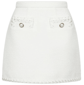Braided Boucle Wool-Blend Tweed Mini Skirt By Alessandra Rich | Moda Operandi