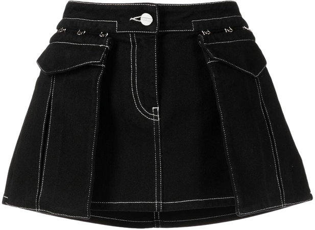 Dion Lee Denim Patchwork Mini Skirt - Farfetch