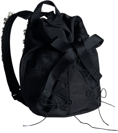 Sporty Military Embellished Nylon Backpack By Simone Rocha | Moda Operandi