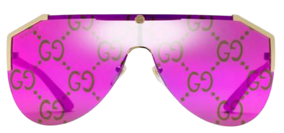 Gucci pink mirror lens sunglasses