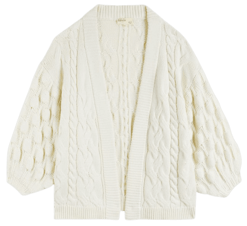 Chunky cardigan - White | Womens Made In Britain | Ted Baker