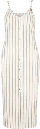 White stripe midi dress | River Island