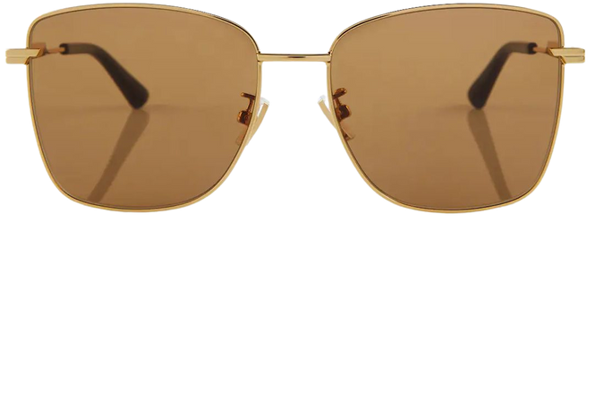 Square Sunglasses in Gold - Bottega Veneta | Mytheresa