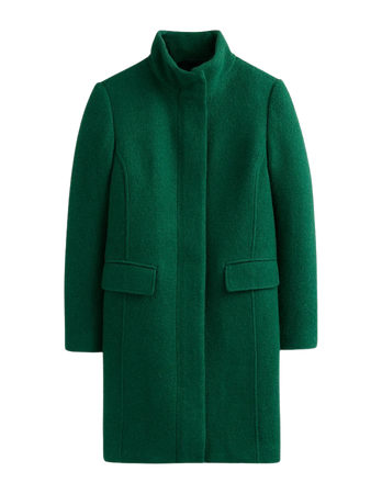 Winchester Textured Coat - Emerald Night | Boden US