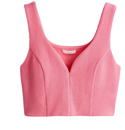 Cropped vest top - Pink - Ladies | H&M US