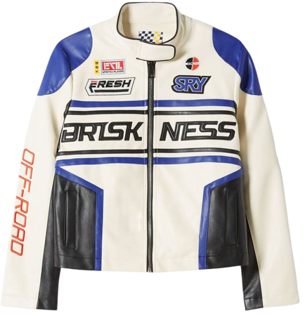 Faux leather racing jacket - Jackets - Woman | Bershka