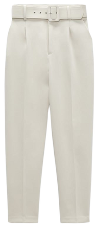 Off White Belted Pants