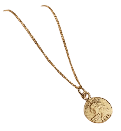wolf and gypsy gold pendant necklace