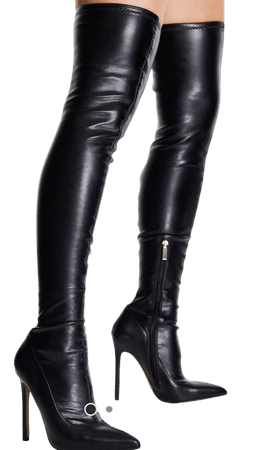 thigh high leather boots