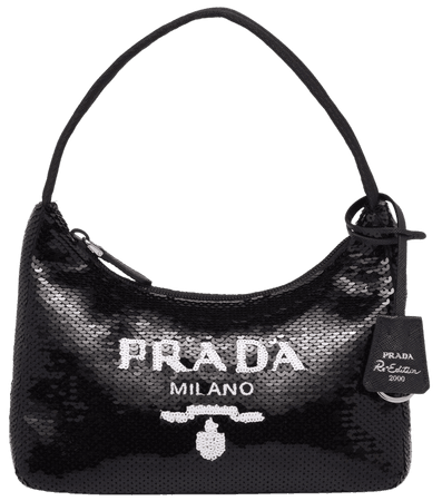 Prada Re-Edition 2000 sequined Re-Nylon bag - FARFETCH