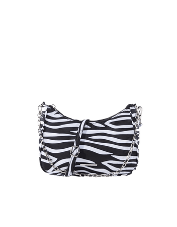 Animal print satin bag with chain - Accessories - Woman | Bershka