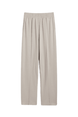 Creased Jersey Pants - Light taupe - Ladies | H&M US