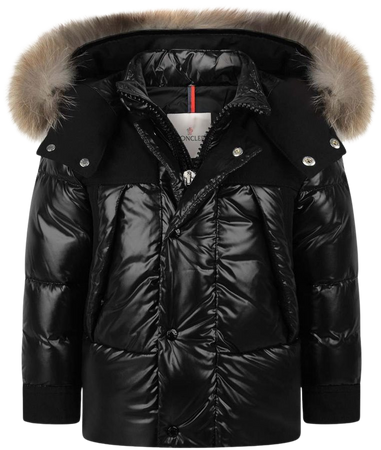 Moncler Boys Black Down Padded Beaumont Jacket - Coats & Jackets - Department - Boy