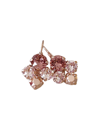 pink rose gold stud earrings jewelry