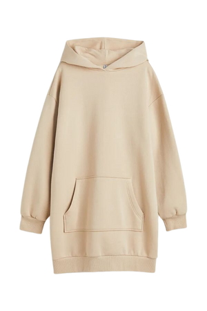 Hooded Sweatshirt Dress - Beige - Ladies | H&M US