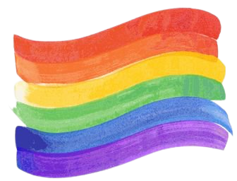 Pride flag painted