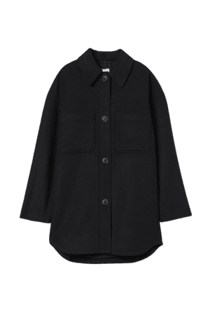Oversized Shirt Jacket - Black - Ladies | H&M US