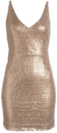 Lulus Champagne Showers Sequin Minidress | Nordstrom