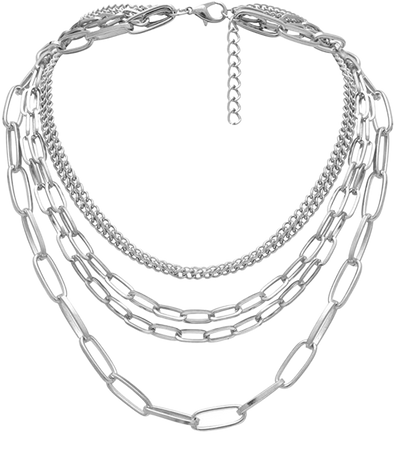 Amazon.com: Simple Punk Chunky Necklaces for Women Silver Chain Goth Statement Layered Necklace for Eboy Egirl Men: Clothing, Shoes & Jewelry