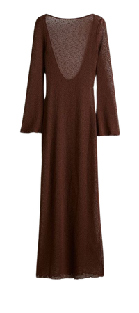 Low-back Knit Bodycon Dress - Dark brown - Ladies | H&M US