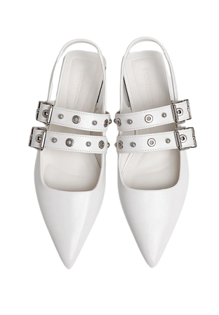 Flat shoes with buckle details - Women's Heel shoes | Stradivarius United States