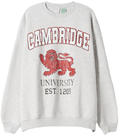 Cambridge University print sweatshirt - Sweatshirts and hoodies - Woman | Bershka
