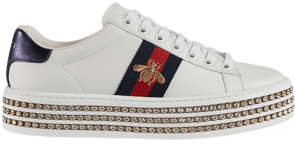Shop white Gucci Ace sneakers with crystals with Express Delivery - Farfetch