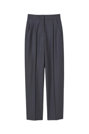 Wool-blend Dress Pants - Gray
