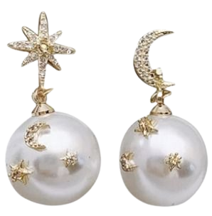 celestial pearl earrings