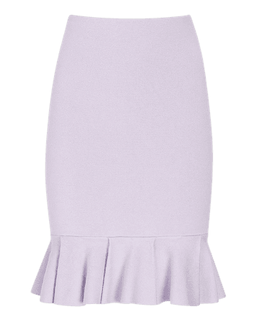 Body Contour High Waisted Ruffle Sweater Pencil Skirt | Express