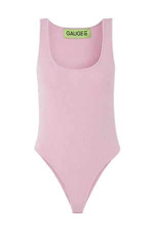 Dunedin Cutout Ribbed Cashmere Bodysuit - Pink