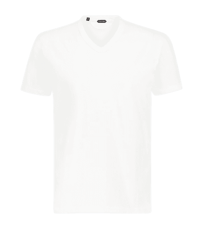 TOM FORD, Marl jersey V-neck T-shirt