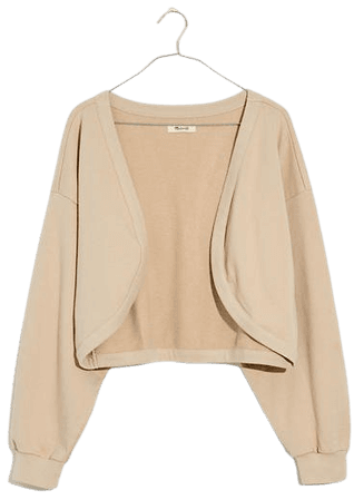 (Re)sourced Cotton Cropped Bolero Sweatshirt