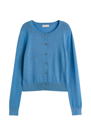 Fine-knit Cardigan - Blue - Ladies | H&M US