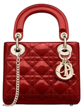 Mini Lady Dior Bag Cherry Red Patent Cannage Calfskin | DIOR