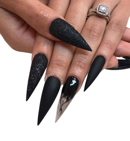 Black diamond nails 3