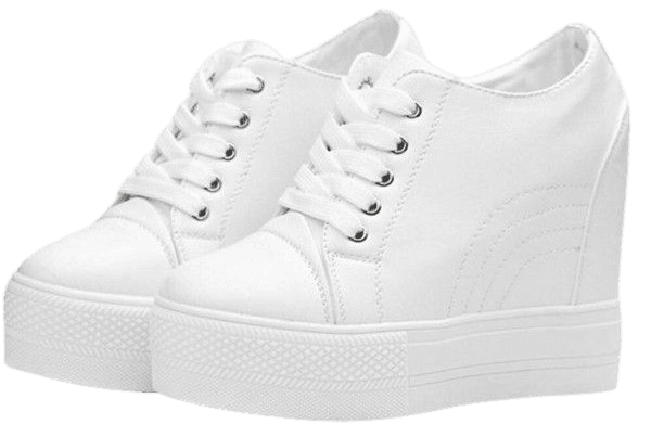 White Platform Sneaker Wedges