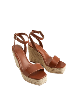 Wedge buckle sandals - Woman | Mango Netherlands