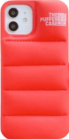 red puffer phone case