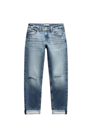 LOW RISE RELAXED FIT Z1975 JEANS - Mid-blue | ZARA United States