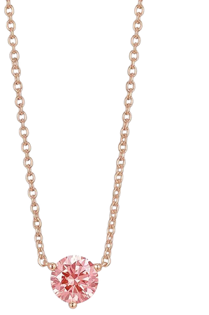 Lightbox Jewelry Lightbox Basics Lab Grown Pink Diamond Solitaire Pendant Necklace