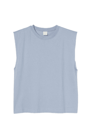 Sleeveless T-shirt - Light blue - Ladies | H&M US