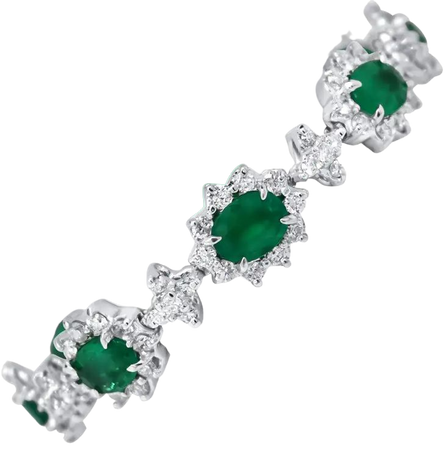 Diamond and Emerald Classic Bracelet