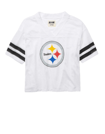 Tailgate Women's Pittsburgh Steelers Cropped Mesh Jersey