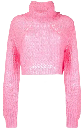 P.A.R.O.S.H. pointelle-knit turtleneck jumper - FARFETCH