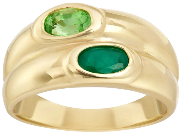 Lisa Gozlan gold green ring