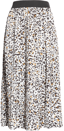 Helene Berman Cheetah Print Pleated Skirt | Nordstrom