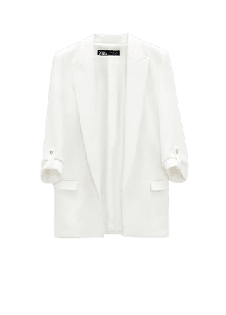white oversized blazer